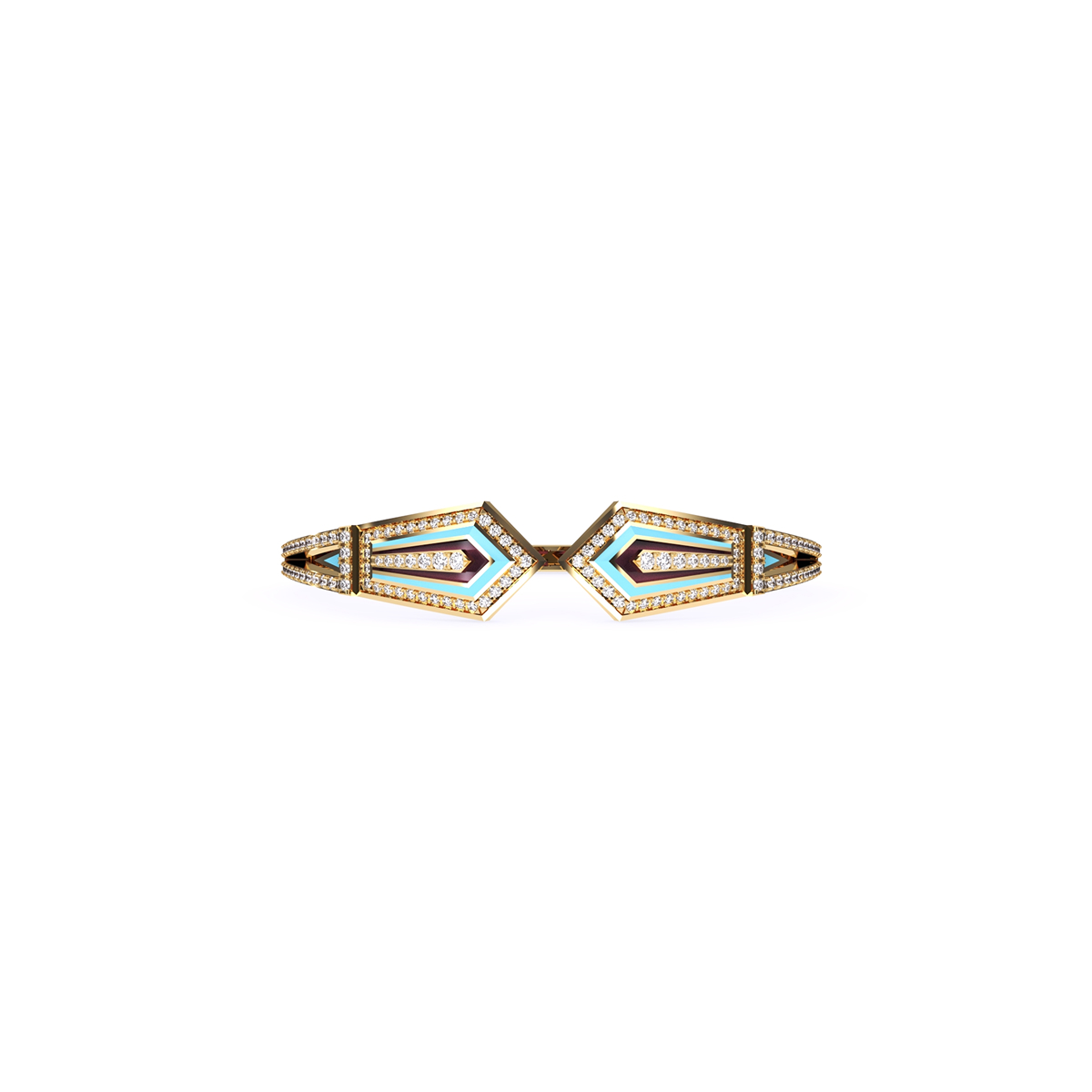 Stacking Open Cuff Diamond Bracelet